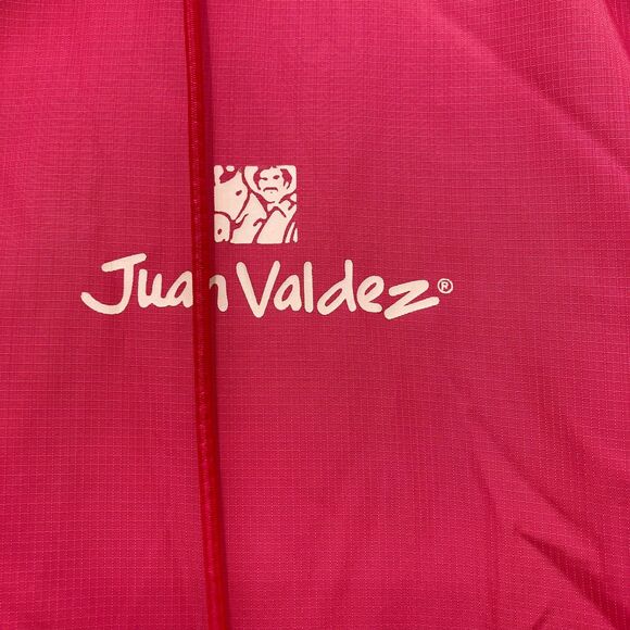 Juan Valdez Windbreaker M Pink Orange Colombia Anorak Pullover Jacket - Picture 13 of 16